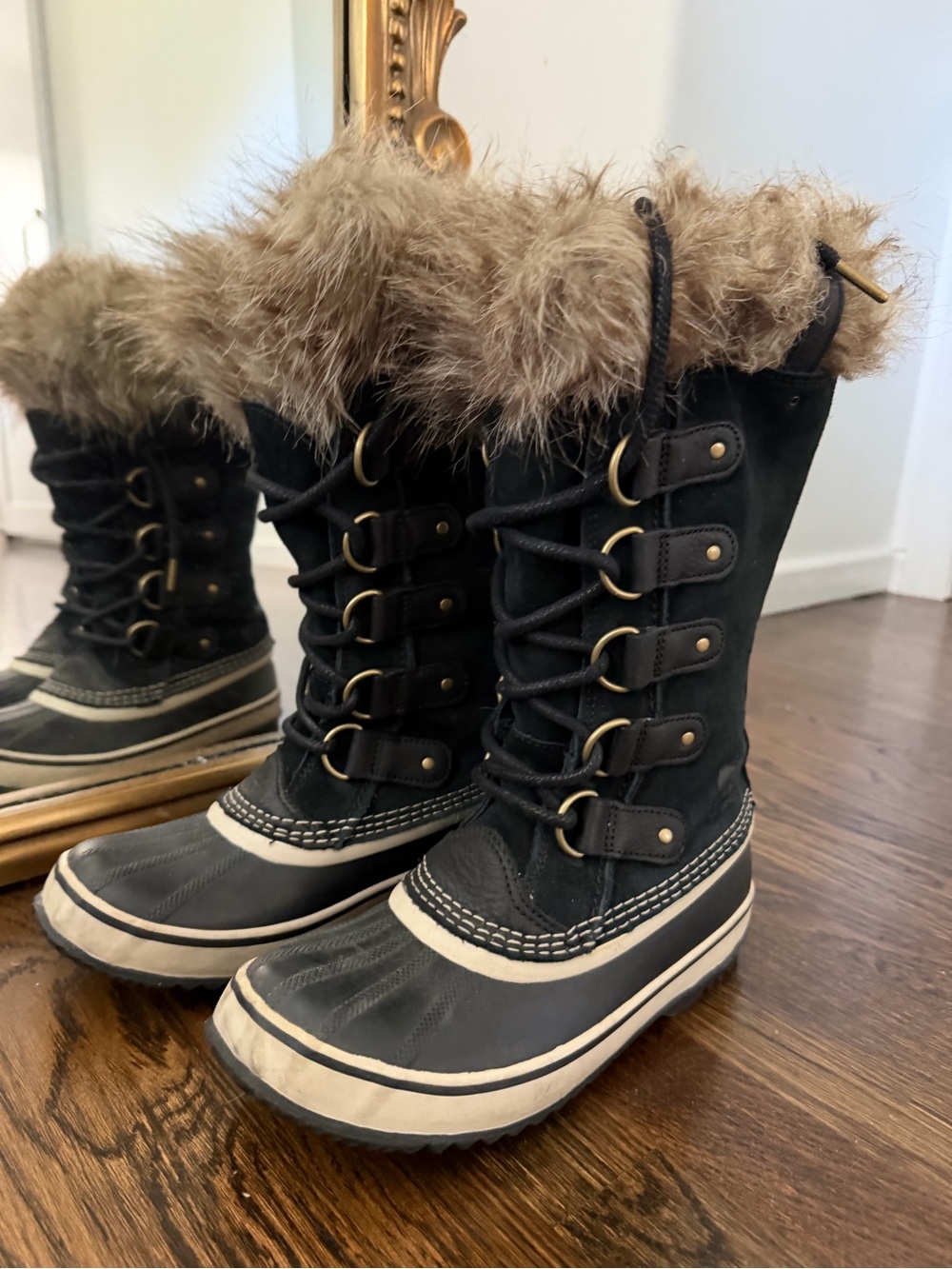 Sorel Women's Joan Of Arctic Boots Waterproof Black Suede